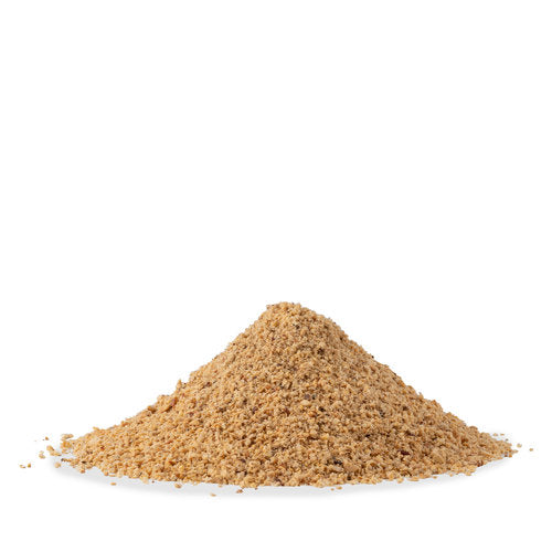 Gemahlene Hagebuttenkerne auf einem Haufen