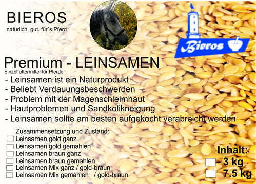 Goldleinsamen Premium Qualität, frisch gemahlen 3 kg